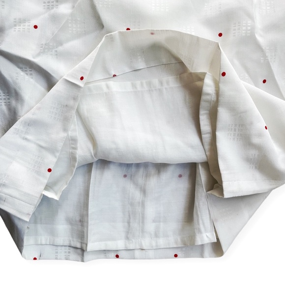 Vintage Adolfo for Saks Fifth Avenue Red/White Geometric Print Shift Dress, Med - Picture 7 of 11